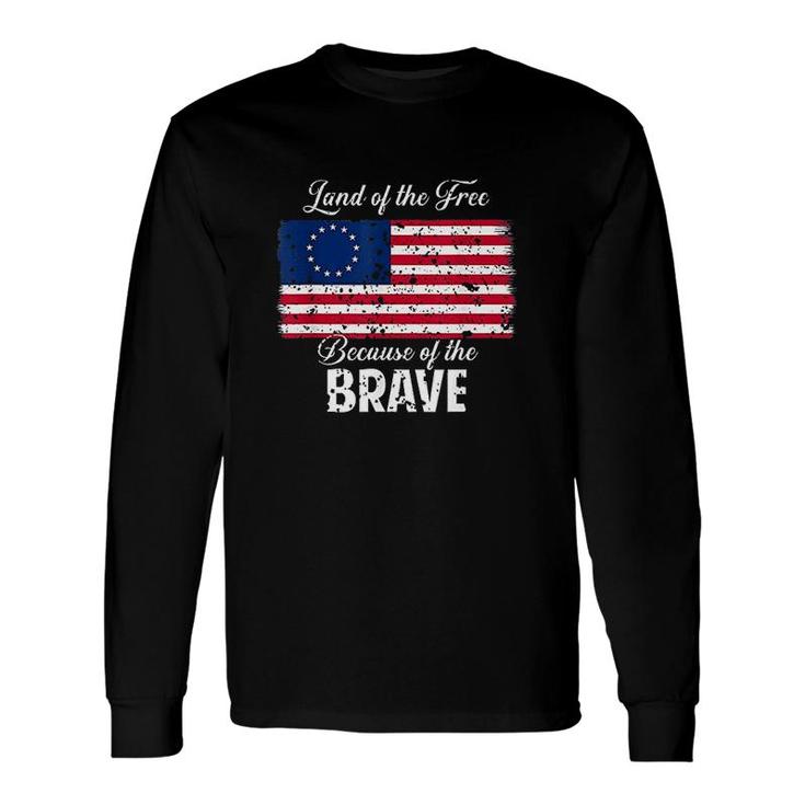 1776 Patriotic Betsy Ross American Flag Long Sleeve T-Shirt T-Shirt