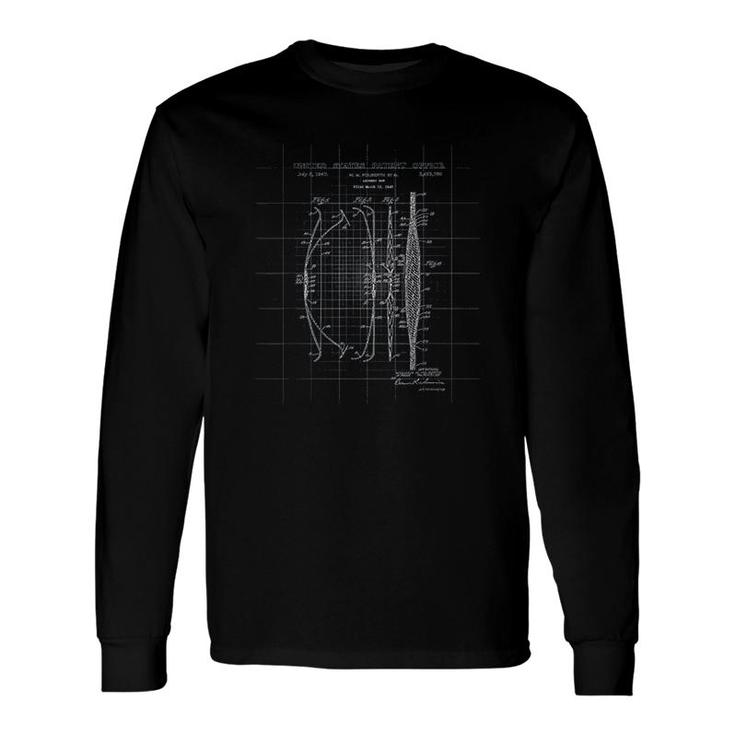 1947 Archery Bow Patent Graphic Long Sleeve T-Shirt