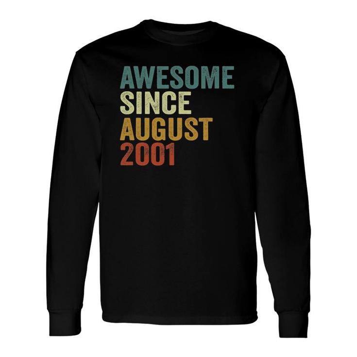 21 Years Old Birthday Decorations Awesome Since August 2001 Ver2 Long Sleeve T-Shirt T-Shirt