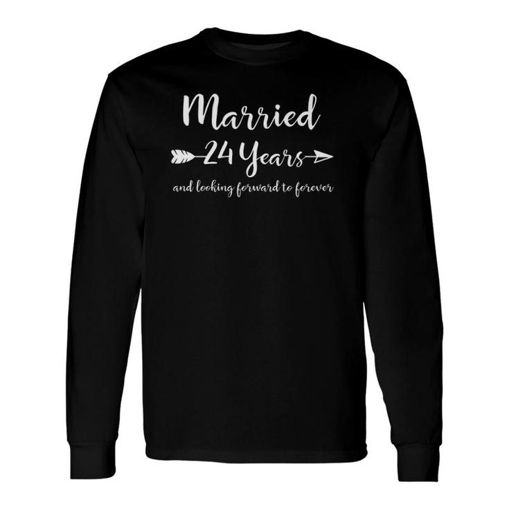 24Th Wedding Anniversary For Him Her Couples Long Sleeve T-Shirt T-Shirt