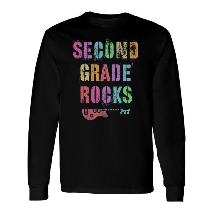 2Nd Grade Rocks Student Teacher Team Second Grader Rockstar Long Sleeve T-Shirt T-Shirt