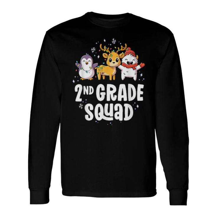 2Nd Grade Squad Matching Teacher Christmas School Crew Long Sleeve T-Shirt T-Shirt