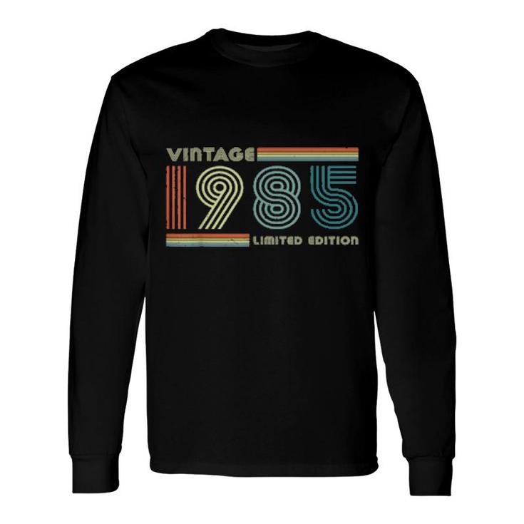 37Th Birthday Vintage 1985 37 Years Old Bday Long Sleeve T-Shirt