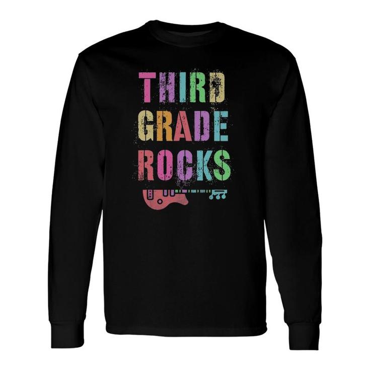 3Rd Grade Rocks Student Teacher Rockstar Team Third Graders Long Sleeve T-Shirt T-Shirt