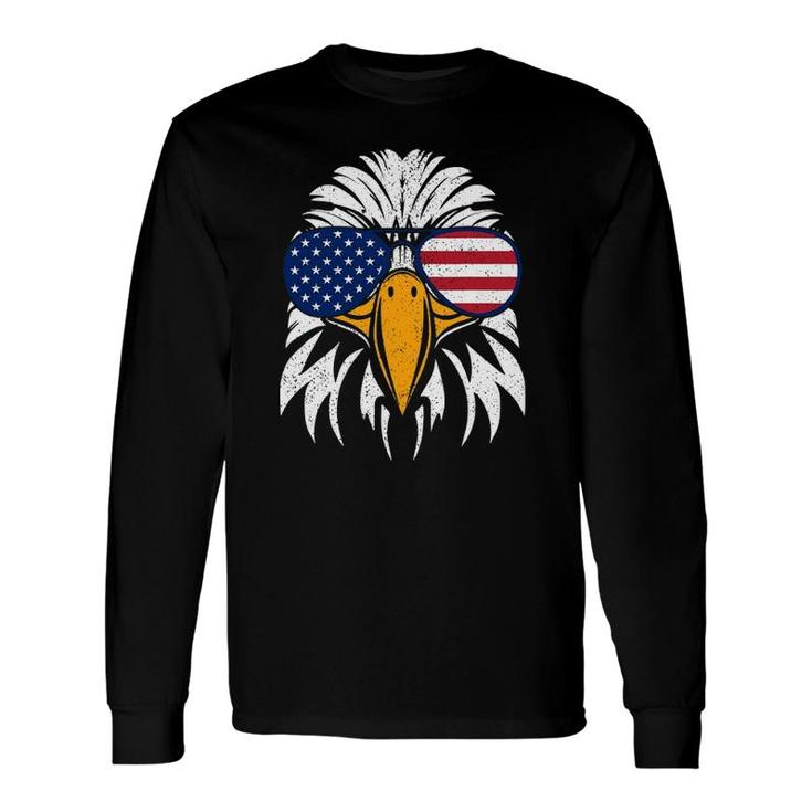 4Th Of July Bald Eagle Patriotic American Flag Glasses Long Sleeve T-Shirt T-Shirt