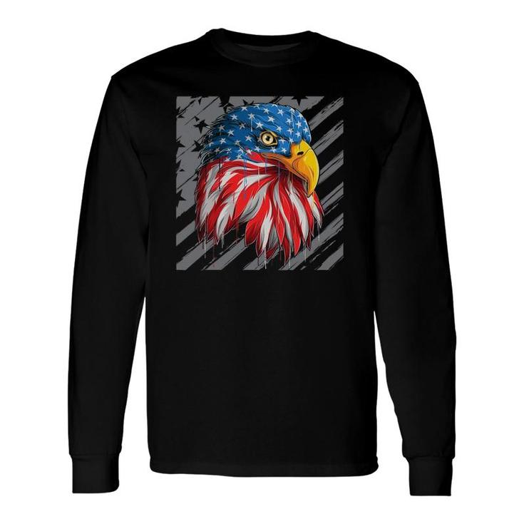 4Th Of July Eagle American Usa Flag Patriotic Long Sleeve T-Shirt T-Shirt