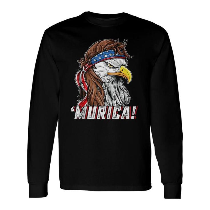 4Th Of July Eagle Mullet Murica American Flag Usa Merica Long Sleeve T-Shirt T-Shirt