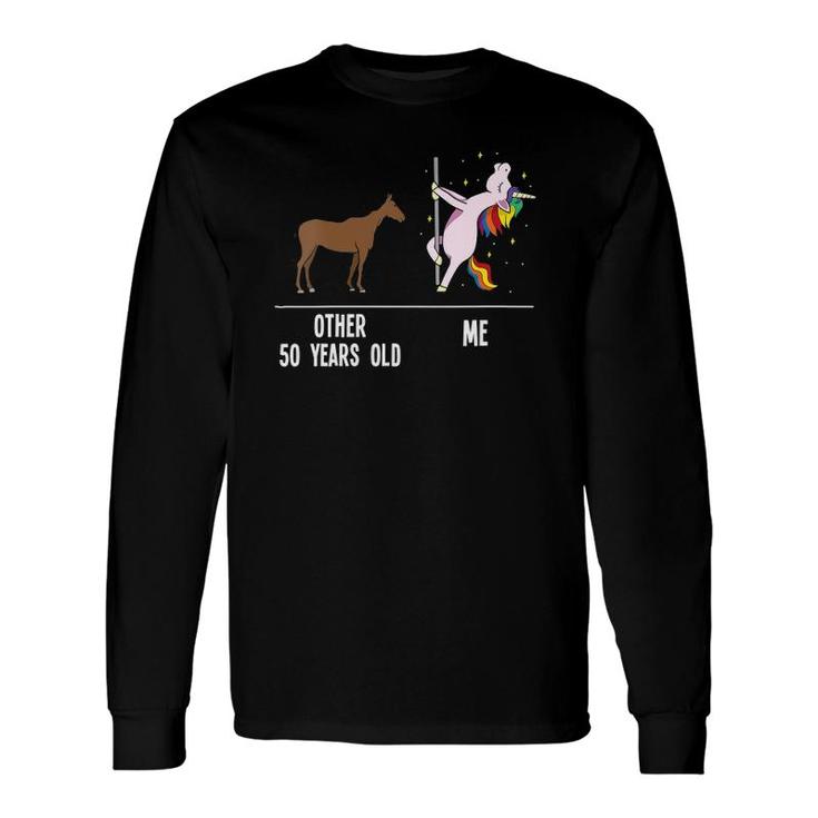 50Th Birthday Unicorn 50 Years Old Other Me V-Neck Long Sleeve T-Shirt T-Shirt