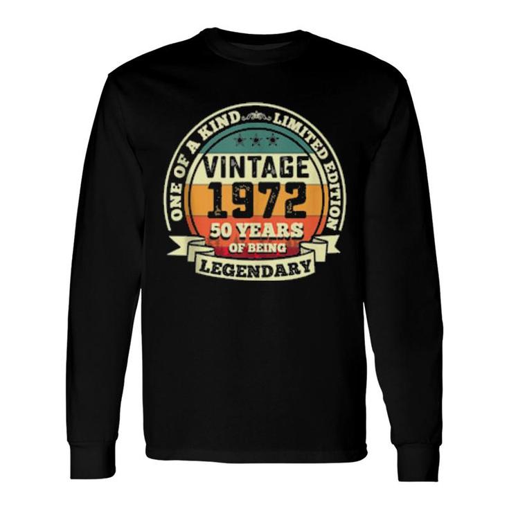50Th Birthday Vintage Retro Legendary 1972 50 Years Old Long Sleeve T-Shirt T-Shirt