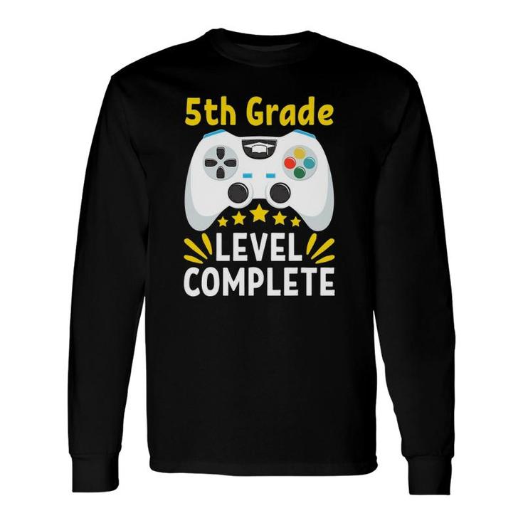 I 5Th Grade Level Complete I 2021 Graduation I Gaming Long Sleeve T-Shirt T-Shirt
