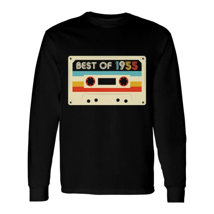 67Th Birthday Best Of 1955 Cassette Tape Retro Vintage Long Sleeve T-Shirt