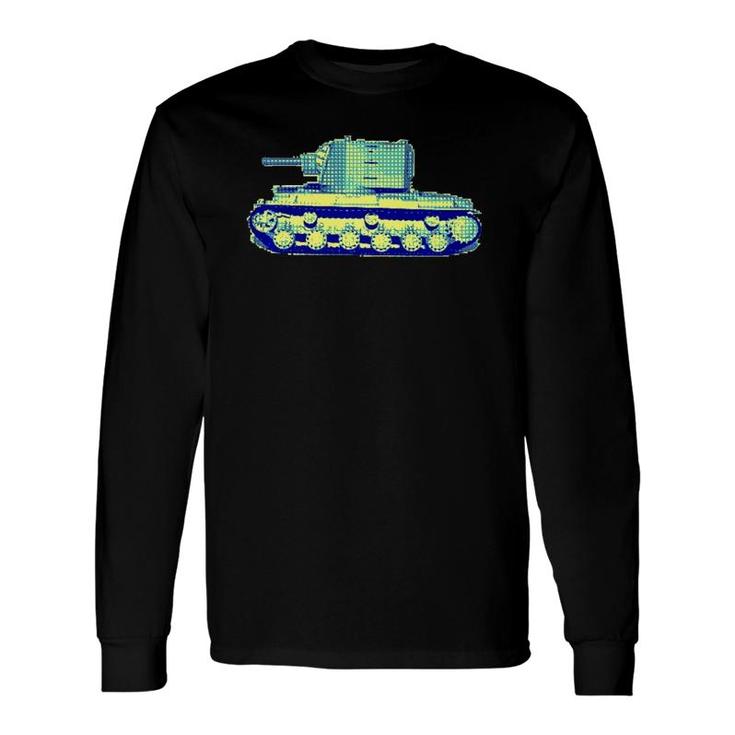 8-Bit Gamer Kv-2 Tank Long Sleeve T-Shirt T-Shirt