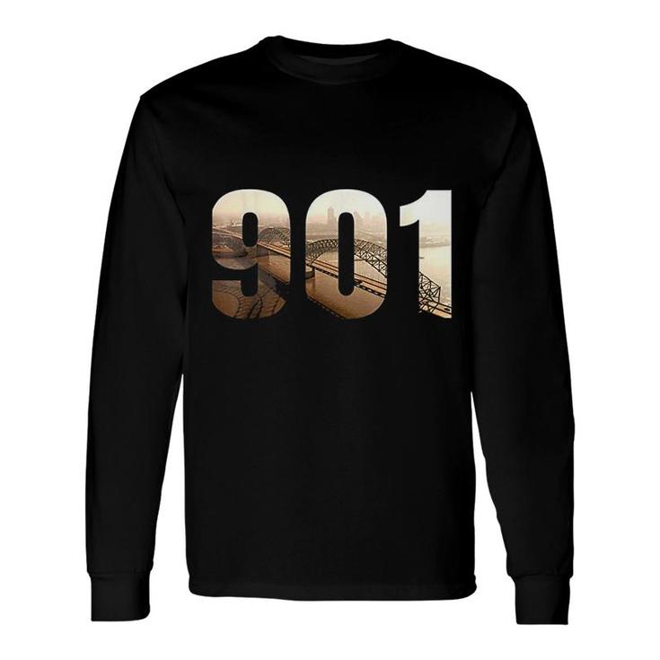 I Am 901 Tennessee Area Code Historical Bridge Long Sleeve T-Shirt T-Shirt