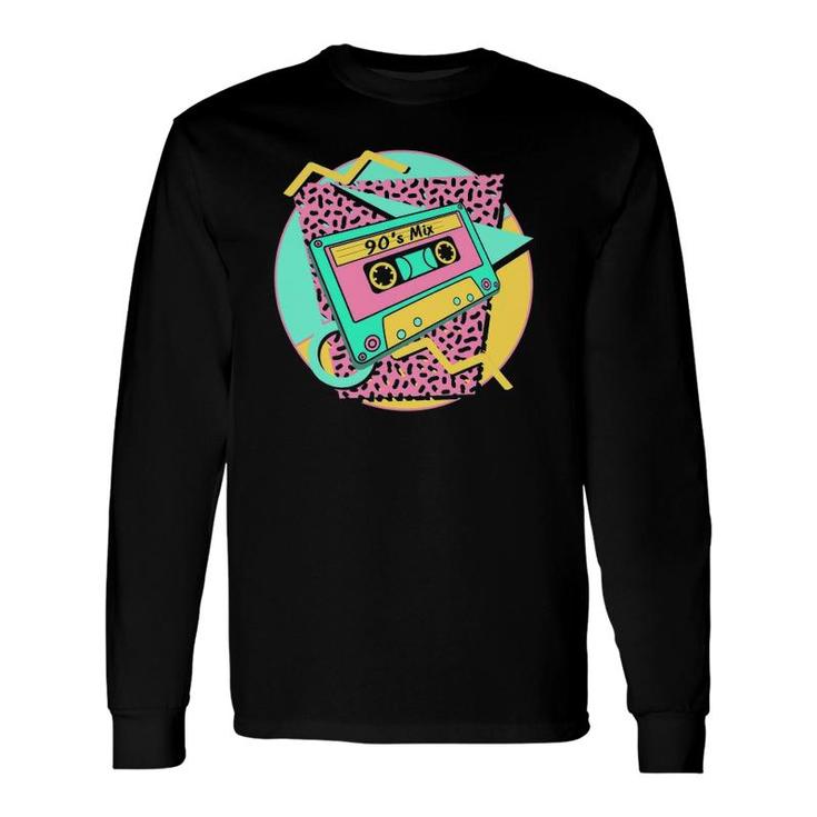 90S Retro Back To The 90S Vintage Cassette Tape Long Sleeve T-Shirt