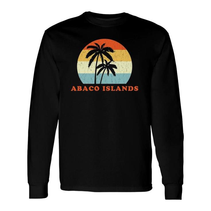 Abaco Bahamas Vintage Retro Sun & Surf Throwback Long Sleeve T-Shirt T-Shirt