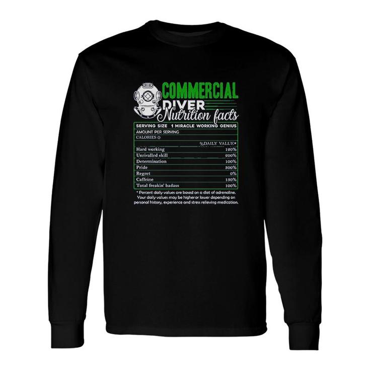 Addblack Commercial Diver Commercial Diver Nutrition Facts Long Sleeve T-Shirt