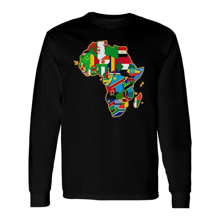 Africa Continent Flag Geography Long Sleeve T-Shirt T-Shirt