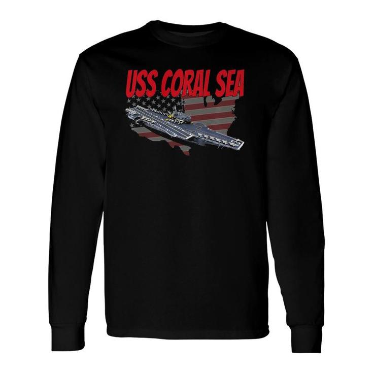 Aircraft Carrier Uss Coral Sea Cva-43 For Grandpa Dad Son Long Sleeve T-Shirt T-Shirt