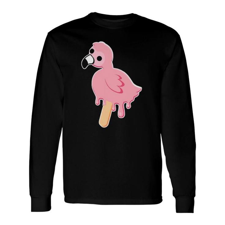 Albertsstuff Flamingo Bird Popsicle Long Sleeve T-Shirt T-Shirt