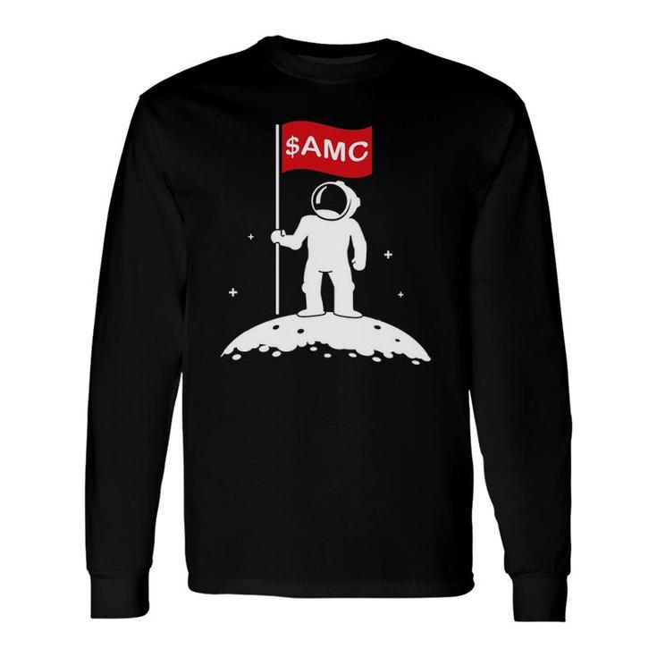 Amc Stock Market Space Moon Astronaut Long Sleeve T-Shirt T-Shirt