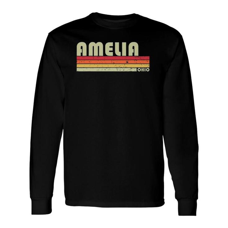 Amelia Oh Ohio City Home Roots Retro 70S 80S Long Sleeve T-Shirt T-Shirt