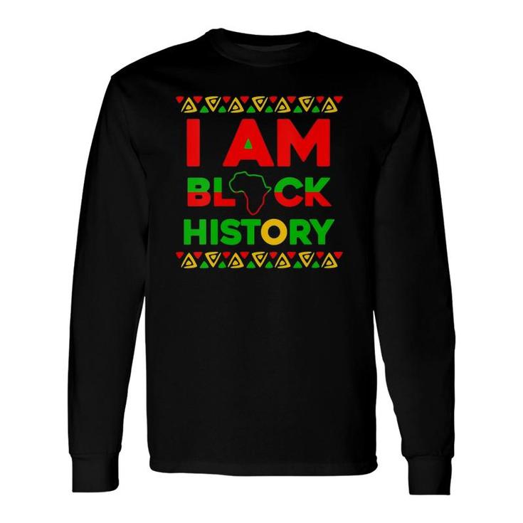 American Afrocentric I Am Black History Month V Neck Long Sleeve T-Shirt T-Shirt