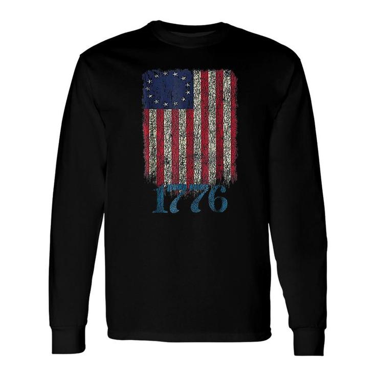 American Flag 1776 Retro Long Sleeve T-Shirt T-Shirt