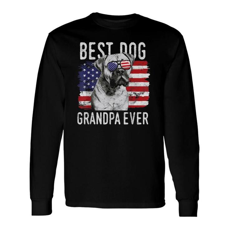 American Flag Best Dog Grandpa Ever Mastiff Usa Long Sleeve T-Shirt T-Shirt