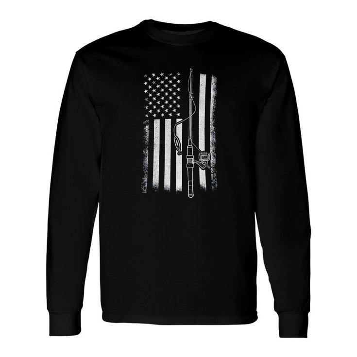 American Flag Fishing Long Sleeve T-Shirt T-Shirt