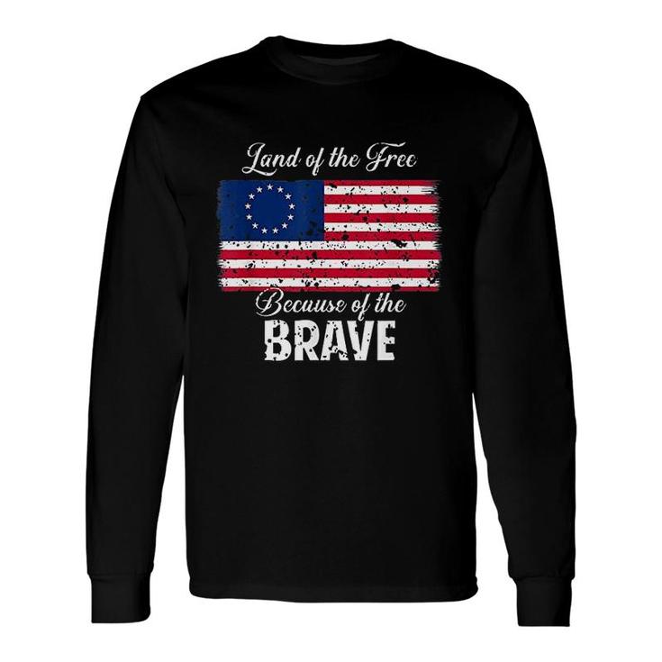 American Flag Land Of The Free Long Sleeve T-Shirt