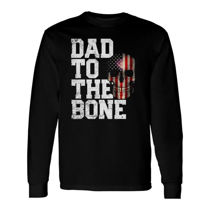 American Flag Skull 4Th Of July Dad Father's Day Long Sleeve T-Shirt T-Shirt