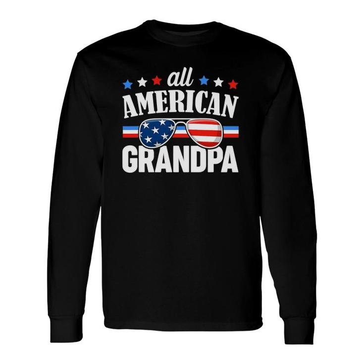 All American Grandpa 4Th Of July Usa Matching Outfit Long Sleeve T-Shirt T-Shirt