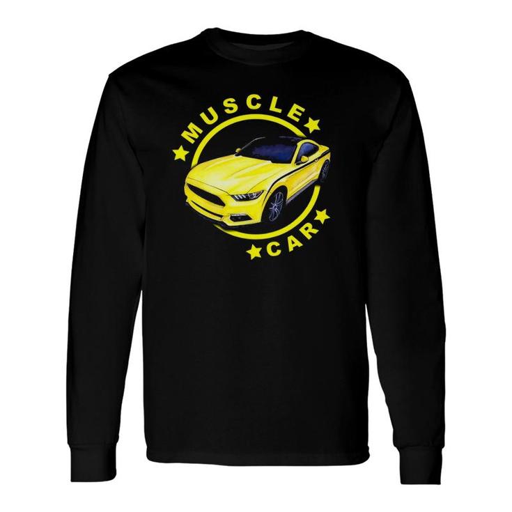 American Muscle Yellow Car Car Lover Long Sleeve T-Shirt