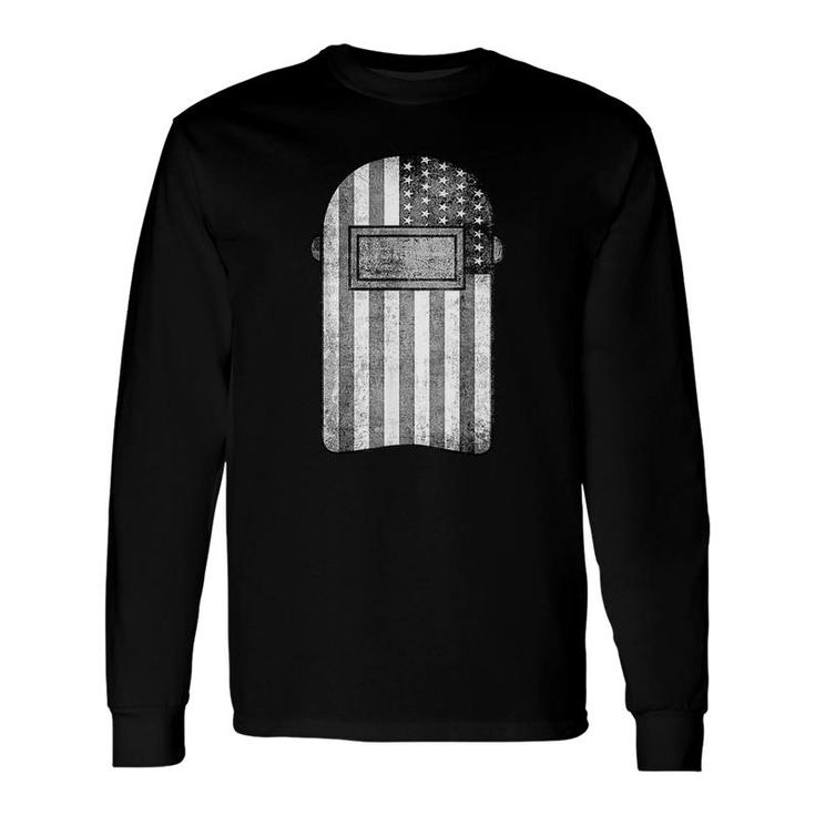 American Welder Us Flag Welding Hood Long Sleeve T-Shirt T-Shirt