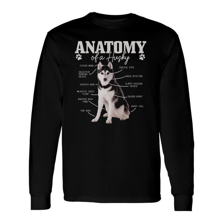 Anatomy Of A Siberian Husky Cute Dog Husky Mom Dad Long Sleeve T-Shirt T-Shirt
