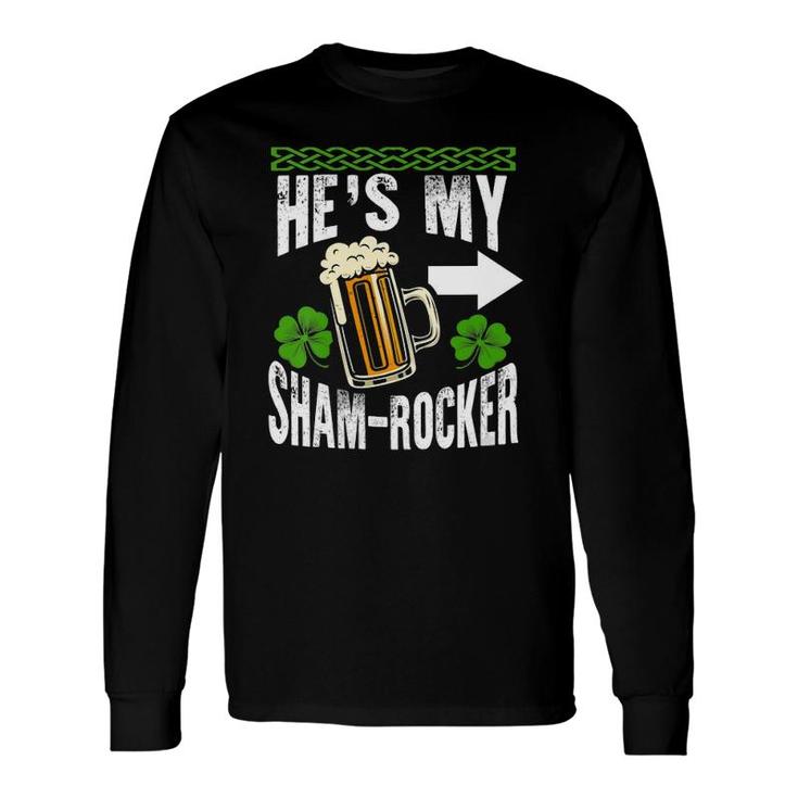 His & Hers Couples Friends St Patrick's Day Matching V-Neck Long Sleeve T-Shirt T-Shirt