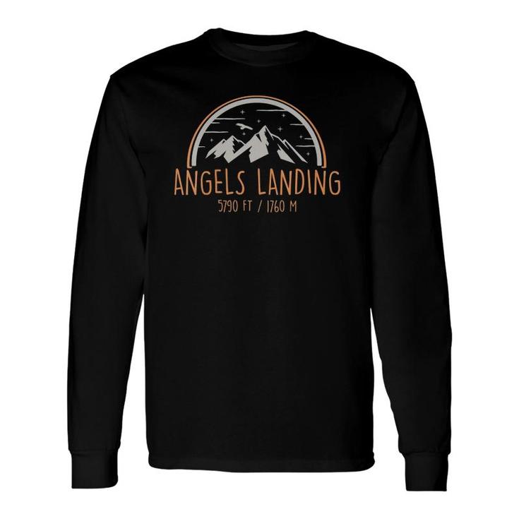 Angels Landing Zion National Park Mountain Hikers V-Neck Long Sleeve T-Shirt T-Shirt