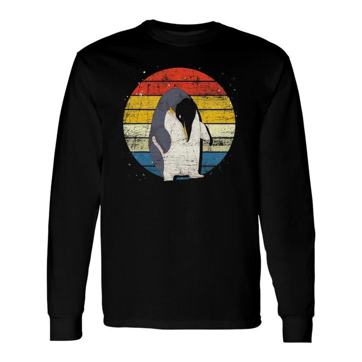 Antarctica Zoo Animal Penguin Lover Retro Penguin Long Sleeve T-Shirt T-Shirt