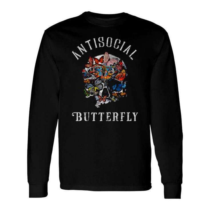 Antisocial Butterfly Fairy Grunge Fairycore Aesthetic Goth Long Sleeve T-Shirt T-Shirt