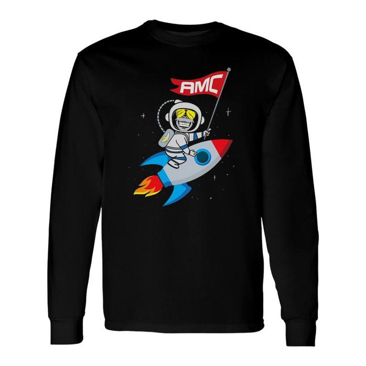 Apes To The Moon $Amc Short Squeeze Long Sleeve T-Shirt T-Shirt