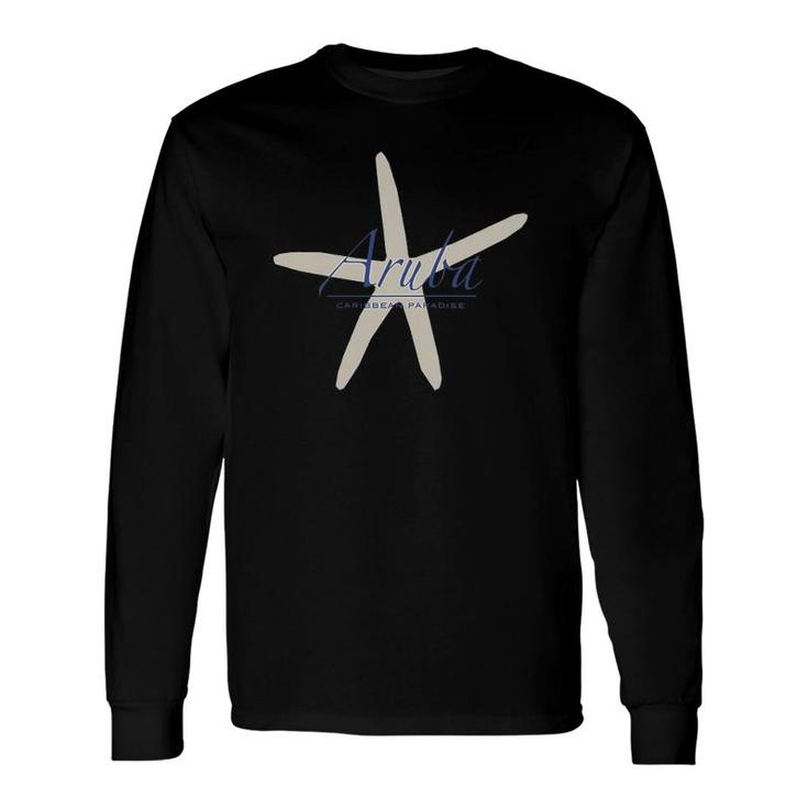 Aruba Caribbean Paradise Souvenirgift Starfish V-Neck Long Sleeve T-Shirt T-Shirt