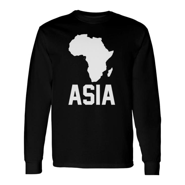 Asia With Africa Map Geography Teacher Long Sleeve T-Shirt T-Shirt