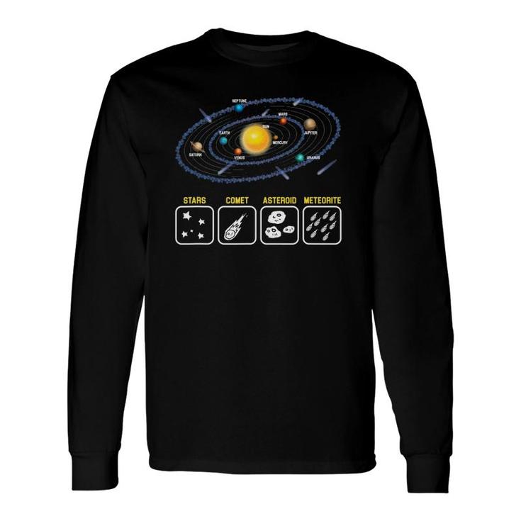 Astronomy Geek Galaxy Science Outer Space Solar System Nerd Long Sleeve T-Shirt
