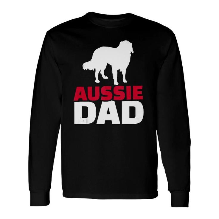 Aussie Australian Shepherd Dad Long Sleeve T-Shirt T-Shirt