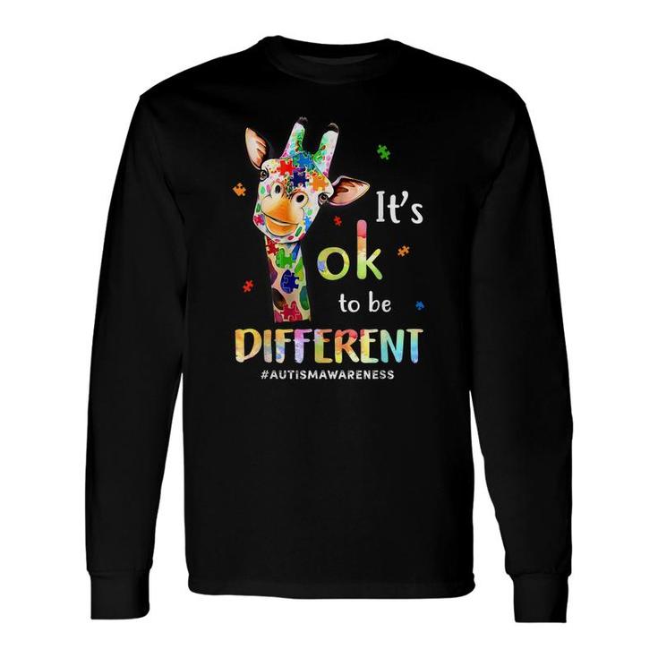 Autism Awareness Acceptance Women Kid Its Ok To Be Different Long Sleeve T-Shirt