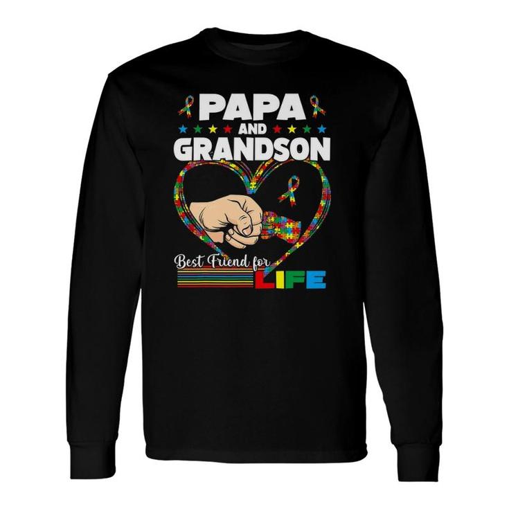 Autism Awareness Papa Grandson Best Friend For Life Long Sleeve T-Shirt T-Shirt