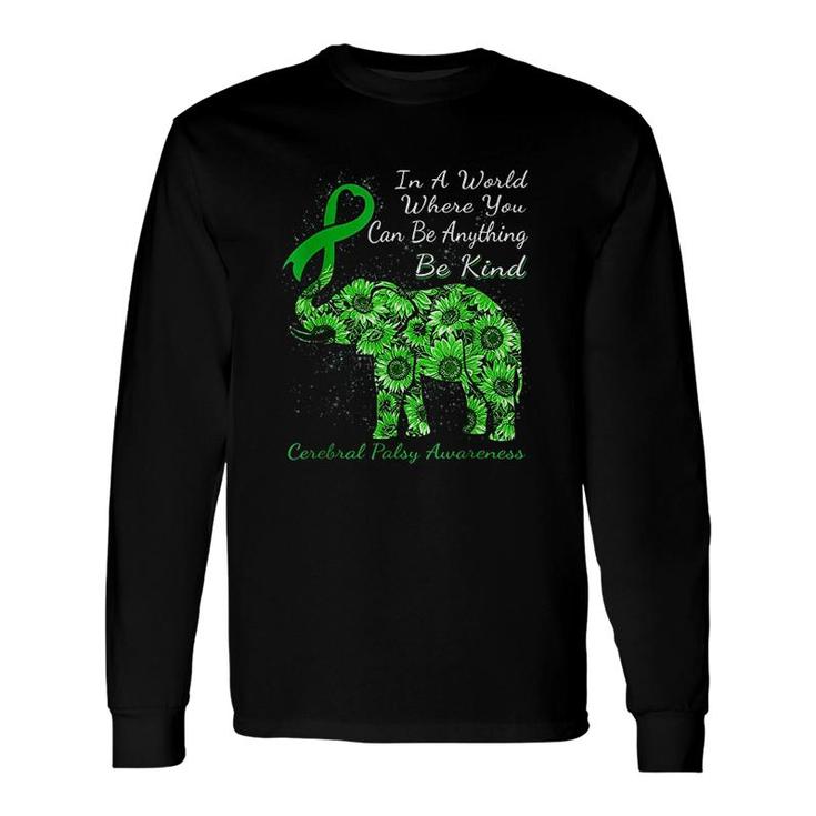 Awareness Sunflower Elephant Be Kind Long Sleeve T-Shirt T-Shirt