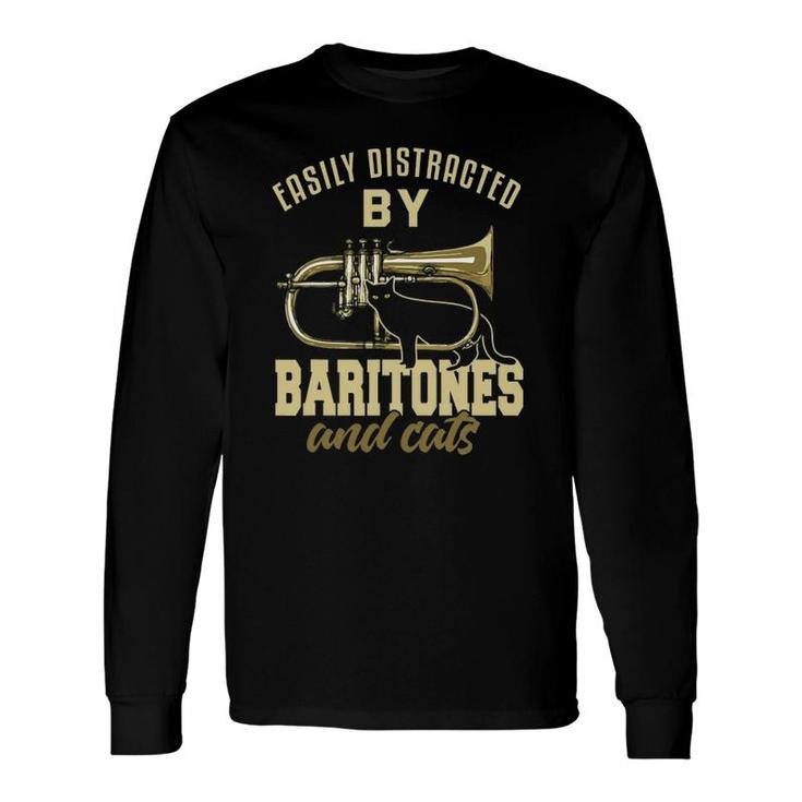 Baritone Cat Lover Marching Band Baritonist Long Sleeve T-Shirt T-Shirt