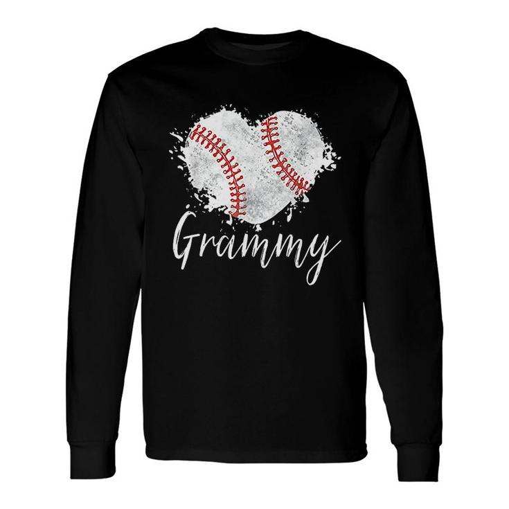 Baseball Grammy Baseball Love Heart Long Sleeve T-Shirt