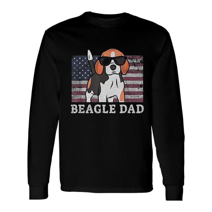 Beagle Dad American Flag Long Sleeve T-Shirt T-Shirt